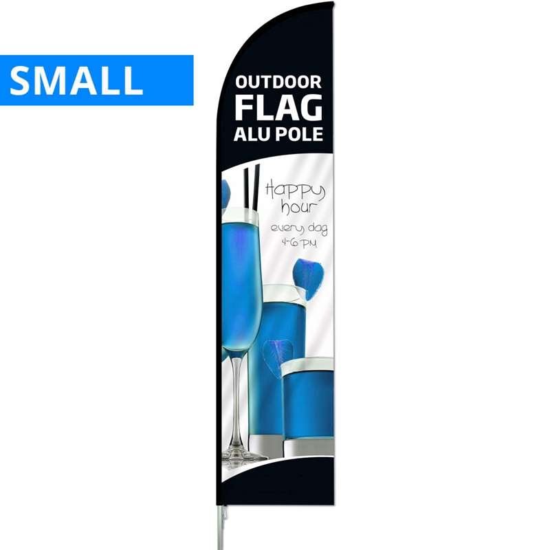 Beachflag, Outdoor Bow Flag, alustang, Small (uden fod og flag)
