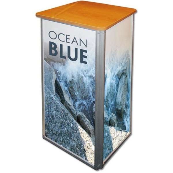 Firkantet Messedisk Med Træplade