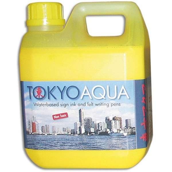 Tokyo Aqua Skilteblæk - 1L Gul