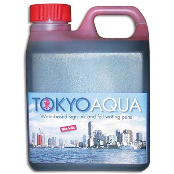 Tokyo Aqua Skilteblæk - 1L Rød