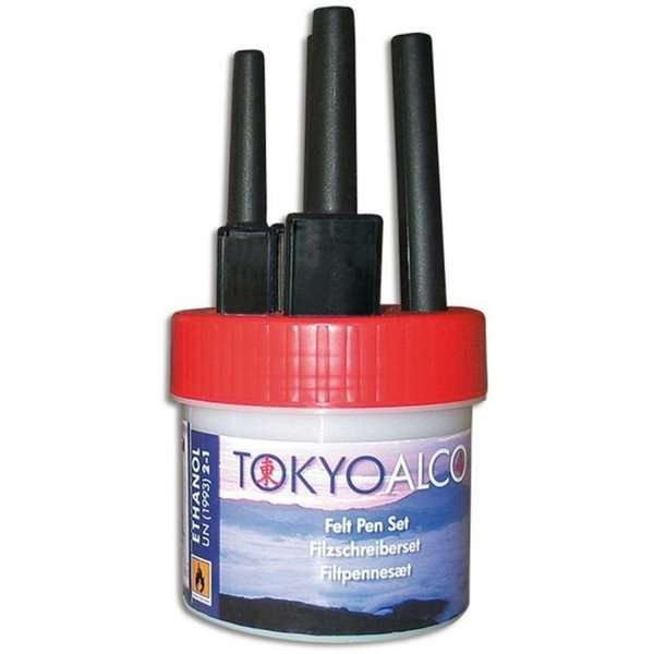 Tokyo Alco - 4 Filtpenne - Rød