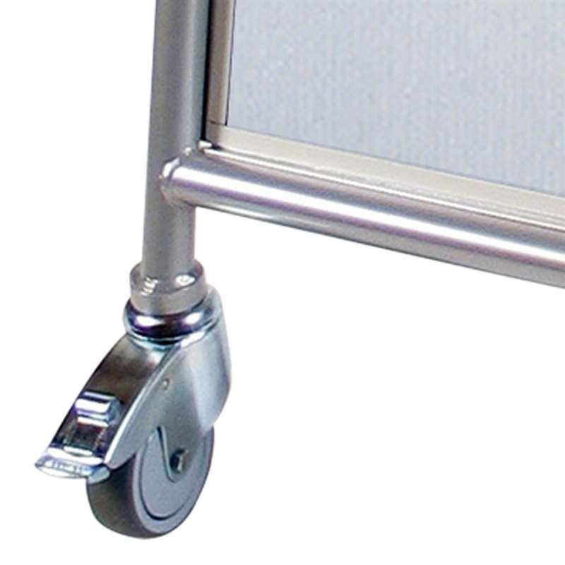 Expo Sign Lux Gadeskilt med logoplade og hjul - s&oslash;lv - A1