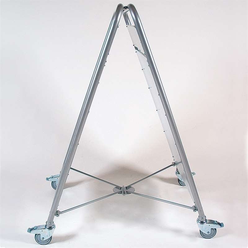 Gadeskilt p&aring; hjul m. logoplade, EXPO SIGN LUX, S&oslash;lv, B2 - 50 x 70 cm