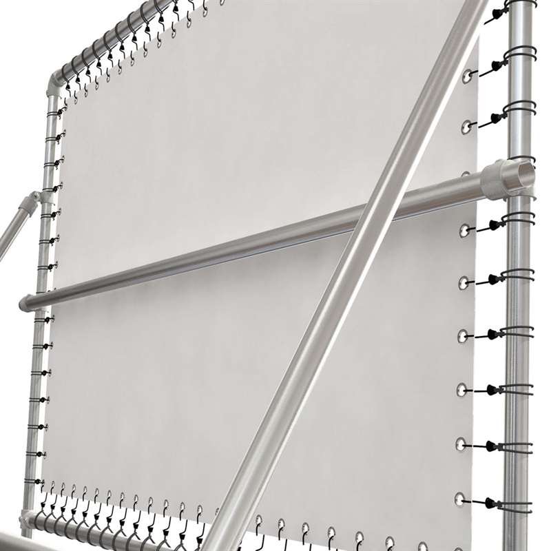 Banner Tube High Stand, fritstående ramme af alurør 0,3 mm / Ø 48 mm - 150 x 100 cm