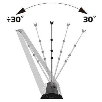 Outdoor Roll-up Waterbase, dobbeltsidet kassette, 85 x 160-200 cm