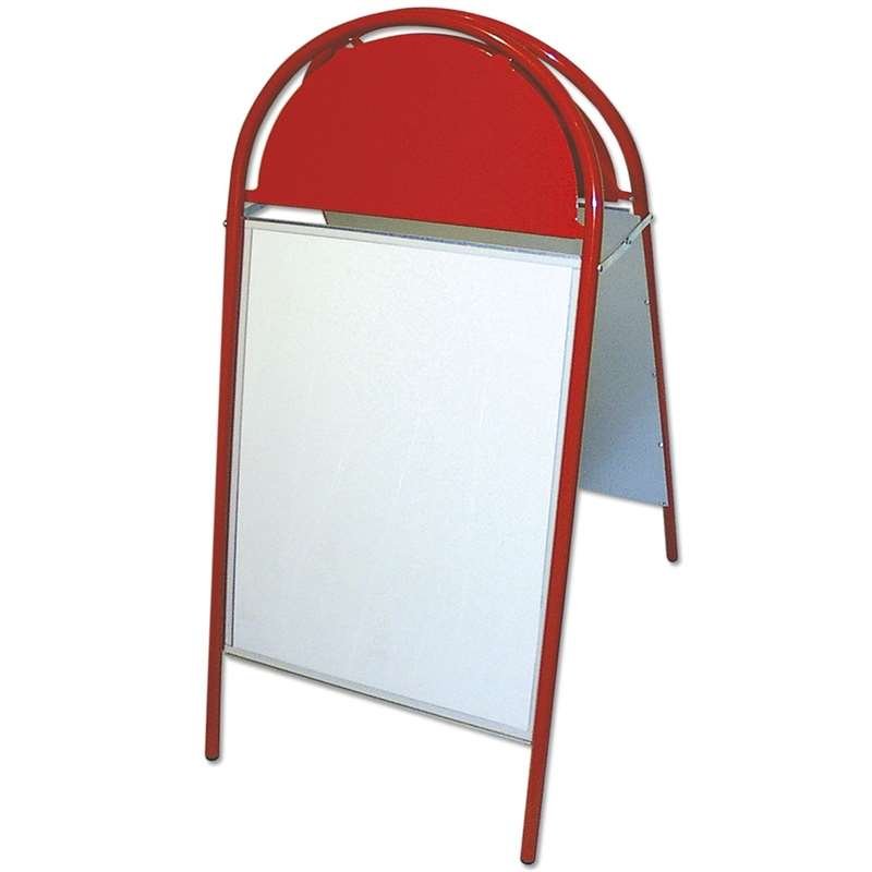 Expo Gotik Gadeskilt med logoplade - 50x70 cm - rød