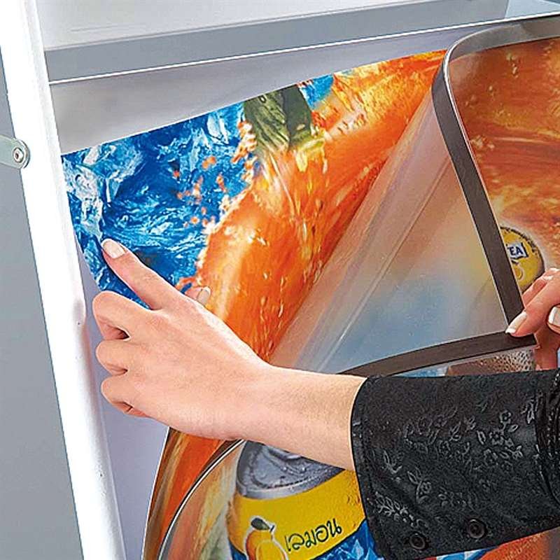 Expo Gotik Gadeskilt med logoplade - 70x100 cm - hvid