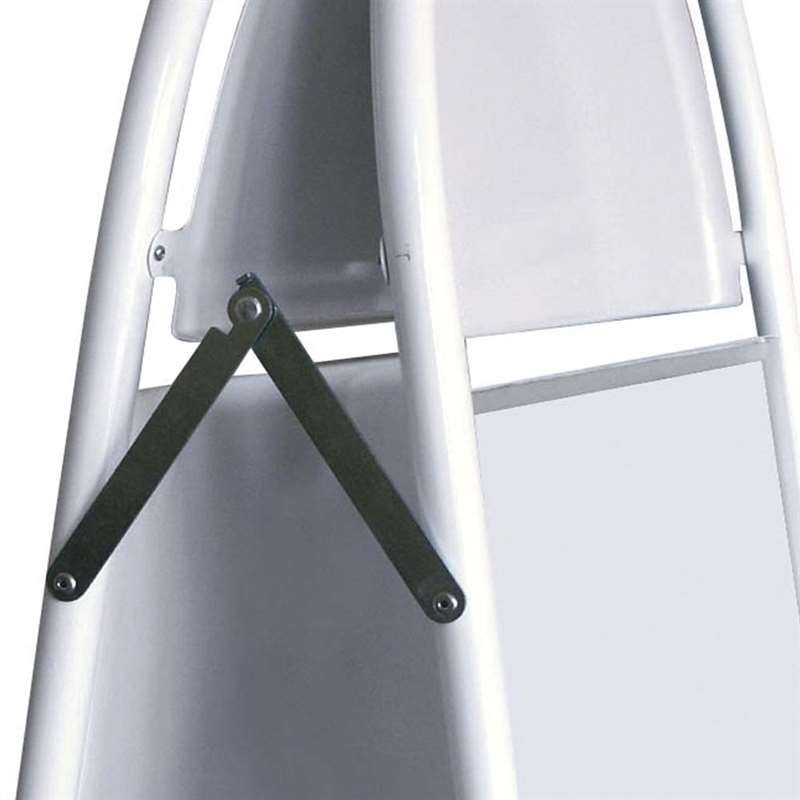 Expo Gotik Gadeskilt med logoplade - 70x100 cm - hvid