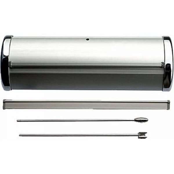 Mini Roll-up, enkeltsidet kassette, sølv, A4