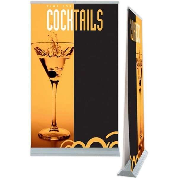 Mega Roll-up dobbeltsidet - 240x250 cm - sølv