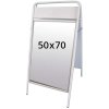 Expo Sign Gadeskilt med logoplade - 50x70 cm - hvid #1