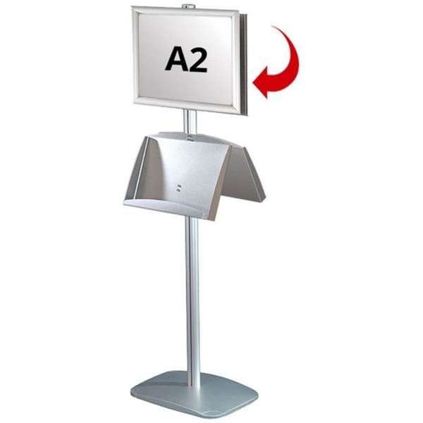 Mini Multi Stander - Dobbeltsidet A2 Klikramme + A3 Stål Hylde