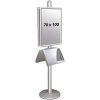 Infostander, MultiStand, dobbeltsidet, 4 akrylhylder, 2 klikrammer, B1 - 70 x 100 cm #1