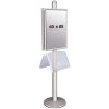 Infostander, MultiStand, dobbeltsidet, 2 st&aring;lhylder, 2 klikrammer, 60 x 85 cm #1