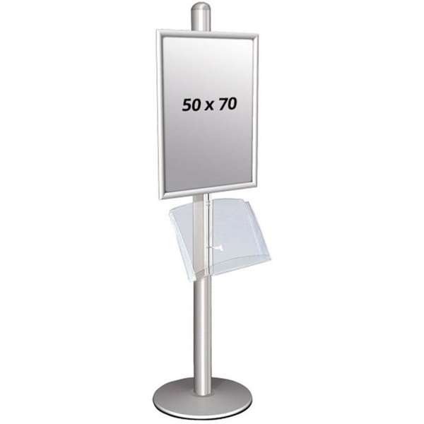 Multi Stander 1 - Enkeltsidet med akrylhylde 25 mm 1x50x70cm