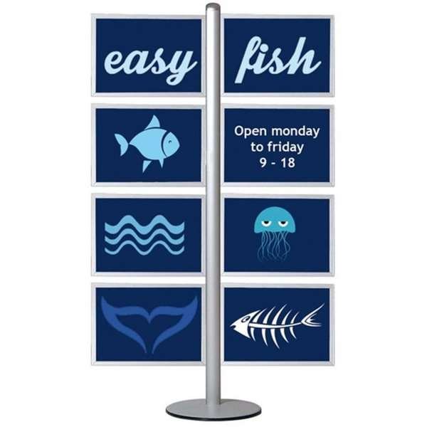 Multi Stander 14 - Dobbeltsidet med 8xA3 Slide-in Horisontal