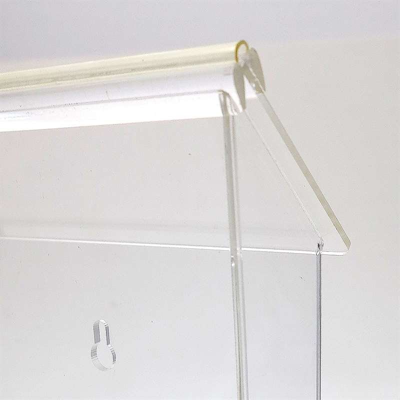 Akryl brochureholder boks udendørs - vertikal - A3