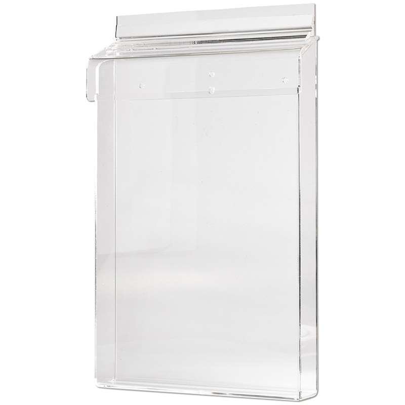 Akryl brochureholder boks udendørs - vertikal - A4