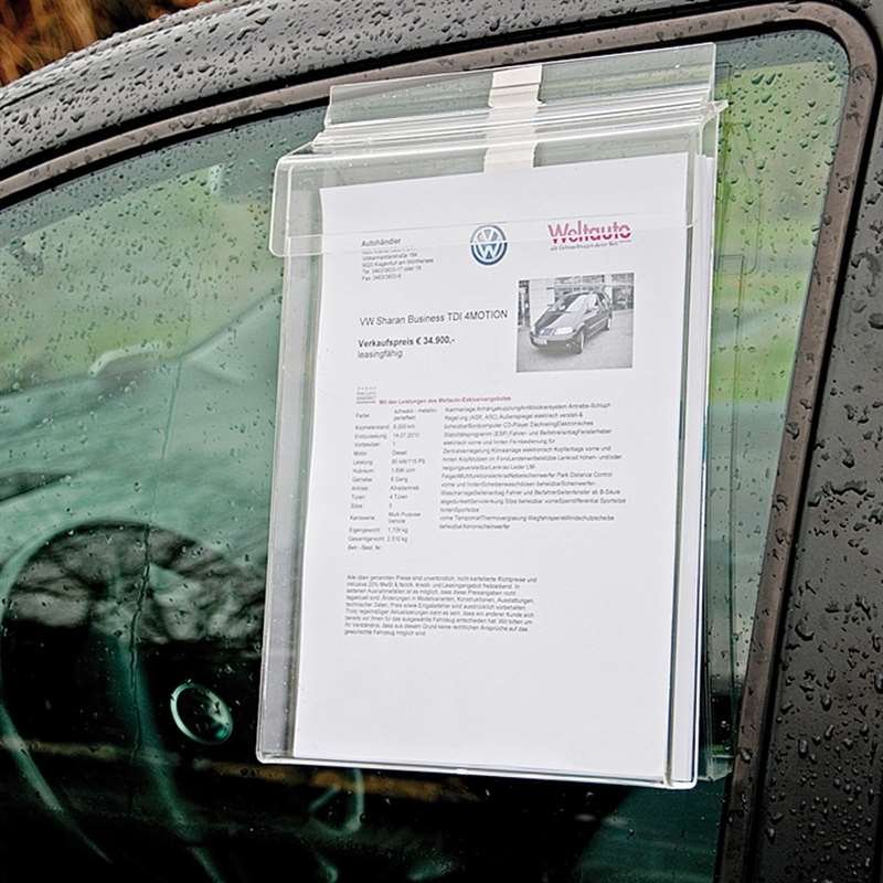 Akryl brochureholder boks udendørs - vertikal - M65