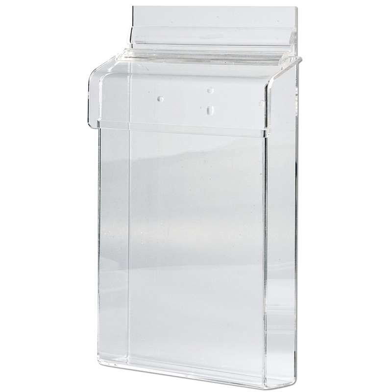 Akryl brochureholder boks udendørs - vertikal - A6