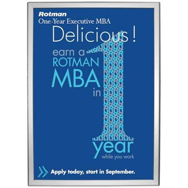 Opti Klikramme med 25mm aluminium profil, sølv - 50x70 cm