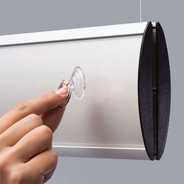 Dobbeltsidet nedhængsskilt, 1 lag - 50x10.5 cm