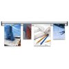 Fast Note plakatophæng med 30mm aluminium profil, sølv - 125,5cm #1