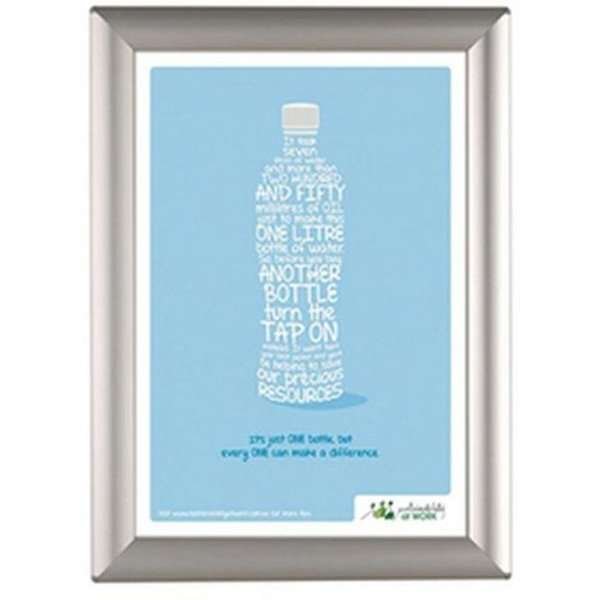 Opti Klikramme med 25mm aluminium profil, s&oslash;lv - A4