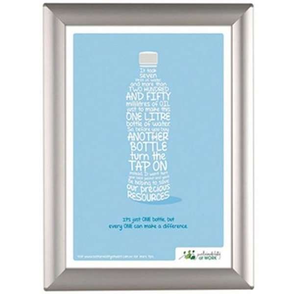 Opti Klikramme med 25mm aluminium profil, s&oslash;lv - A3