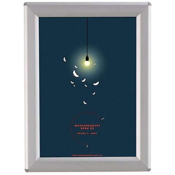 Opti Klikramme med 14mm aluminium profil, sølv - A5