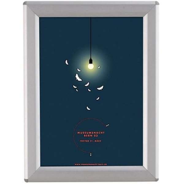 Opti Klikramme med 14mm aluminium profil, sølv - A6