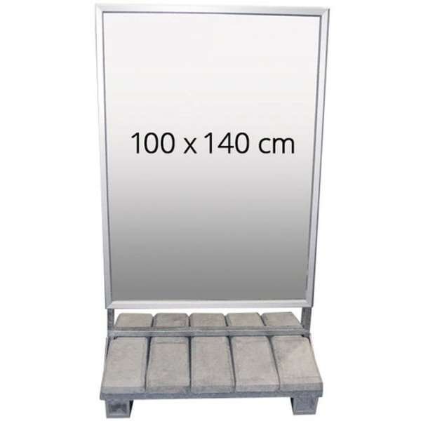 Heavy Outdoor Betonstander Gadeskilt - 100x140 cm