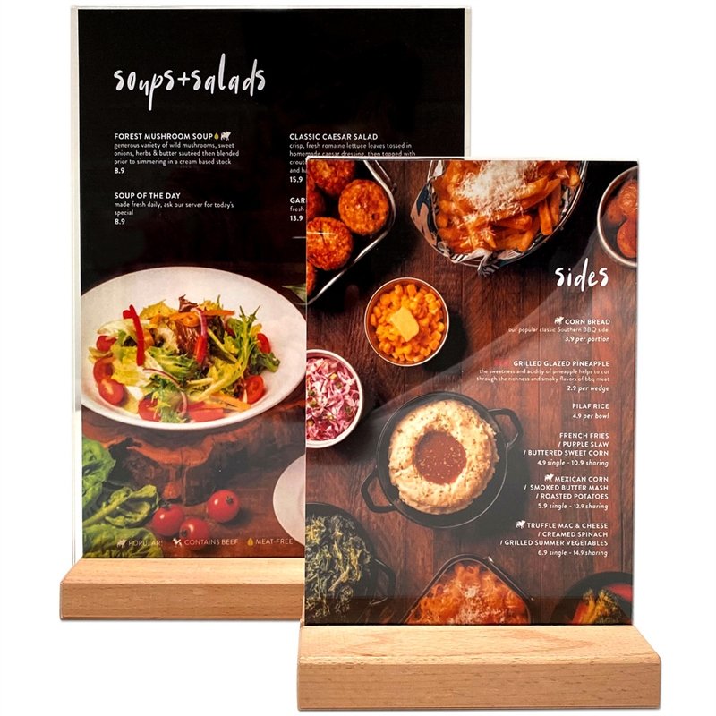 Wood Block Menuholder, A5