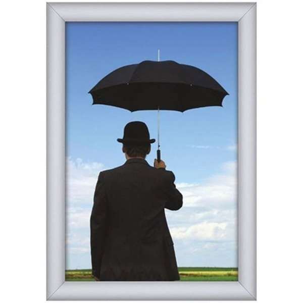 Watersafe Klikramme med 35mm aluminium profil, s&oslash;lv - 70x100 cm