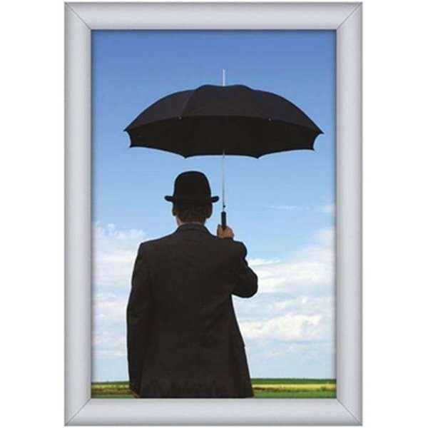 Watersafe Klikramme med 35mm aluminium profil, s&oslash;lv - A1