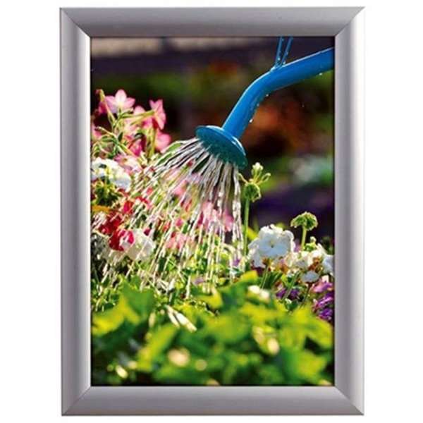 Watersafe Klikramme med 25mm aluminium profil, s&oslash;lv - A4