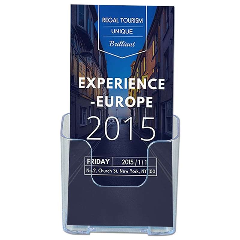 Bord & Vægdispenser, akrylbrochureholder - M65/A6