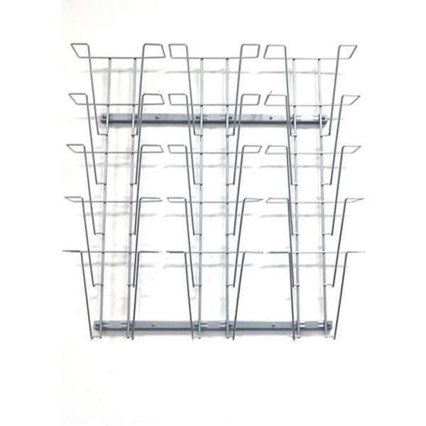 Brochureholder i tråd til væg - 15xA4 - 21x29.7 cm