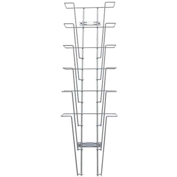 Brochureholder i tråd til væg - 6xA4 - 21x29.7 cm
