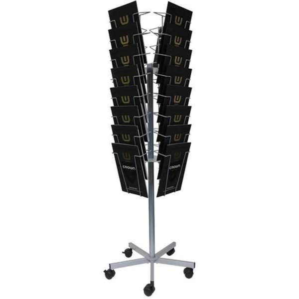 Brochurekarrusel med hjul, 32 x A4