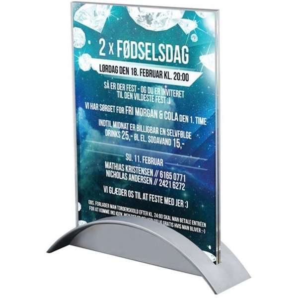 Rocket Menukortholder vertikal - A5 - 14.8x21 cm - grå