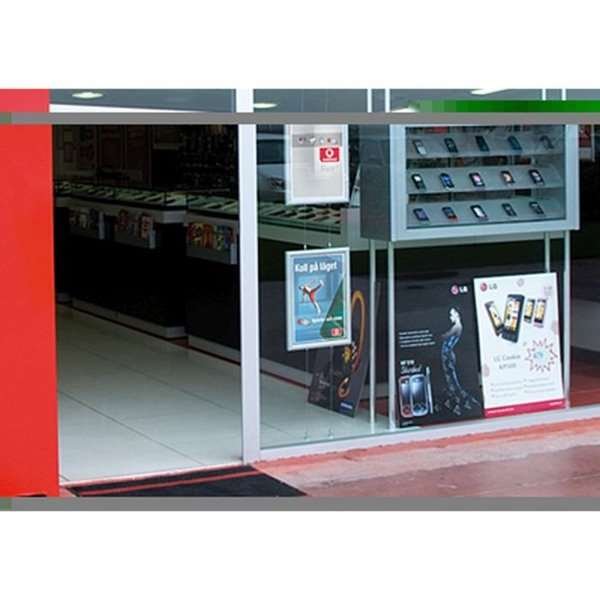 Hanging Alu Klikramme dobbeltsidet - 25 mm - A1 - sølv