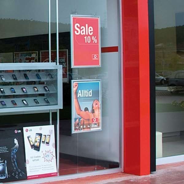 Hanging Alu Klikramme dobbeltsidet - 25 mm - A1 - sølv