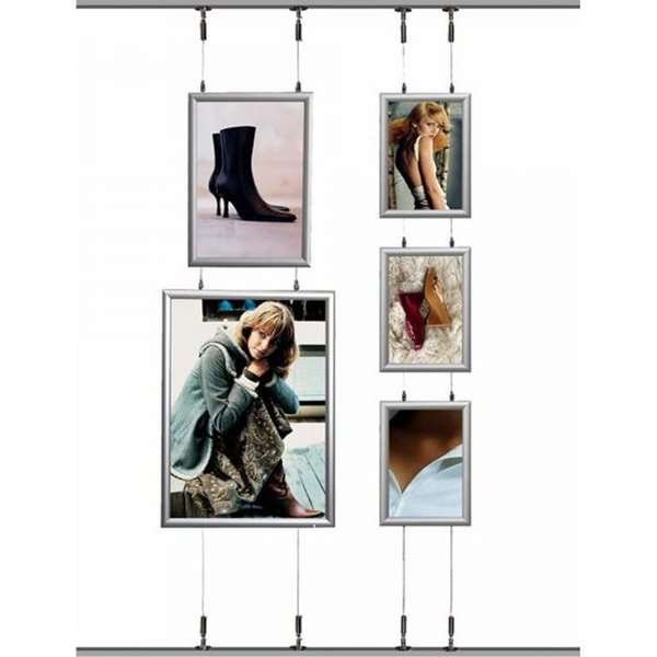 Hanging Alu Klikramme dobbeltsidet - 25 mm - A1 - sølv