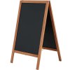 Wooden A-Board, mørkbejdset, med ståltavler, 46 x 68 cm #5