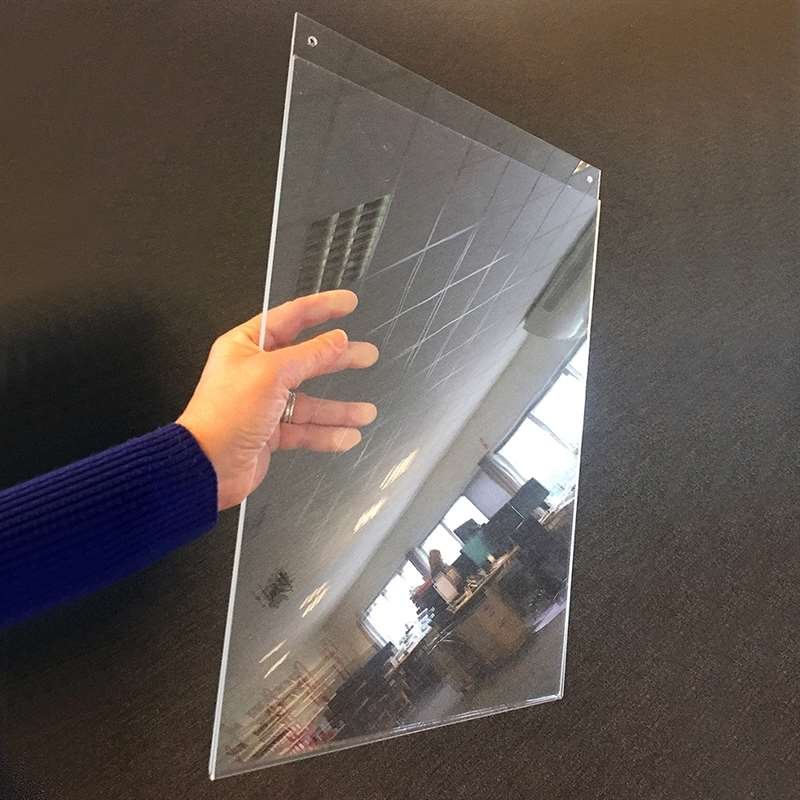 Akryl plakatophæng med huller, vertikal, A3