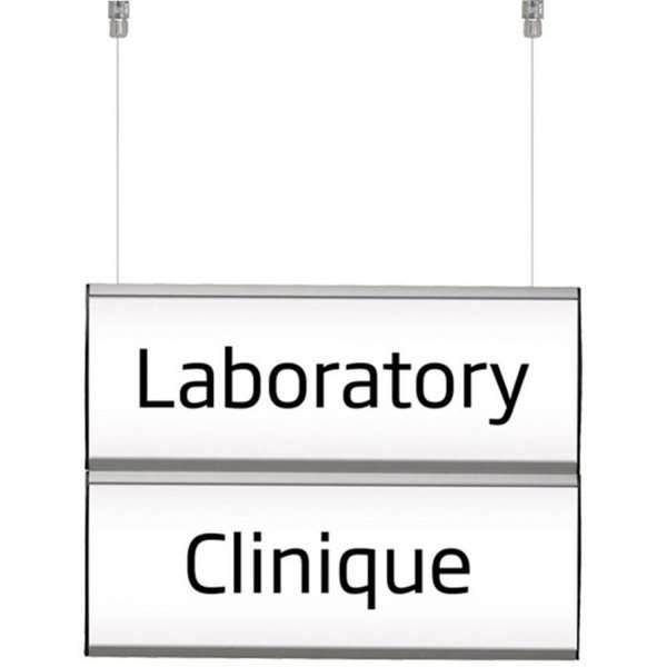 Dobbeltsidet nedhængsskilt, 2 lag - 50x29.6 cm