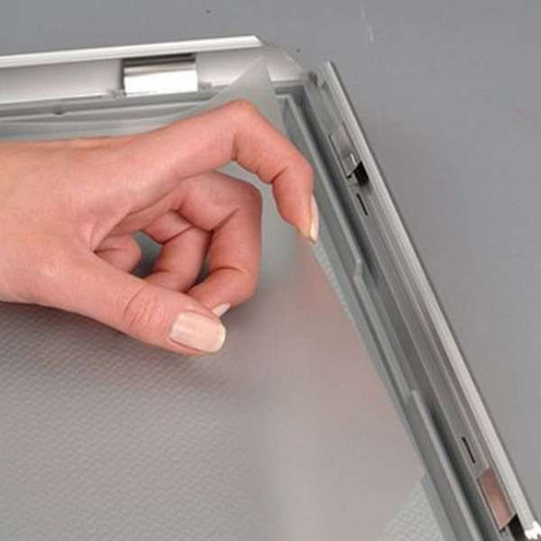 Photo Klikramme med 25mm aluminium profil, sølv - A4