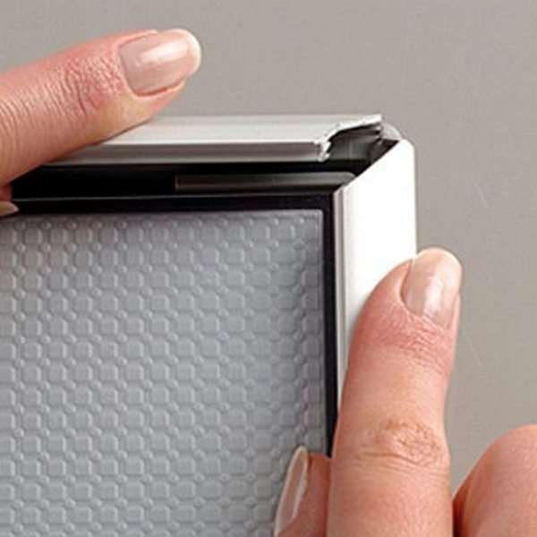 Photo Klikramme med 25mm aluminium profil, sølv - A4