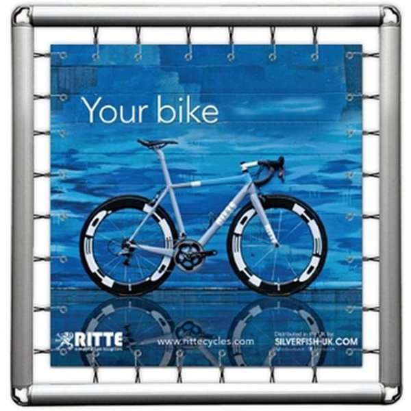 Omni Banner Ramme, 100x100cm. Inkl. krog m/elastik. Ekskl. eyelets